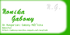 monika gabony business card
